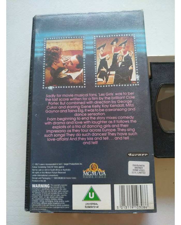 LES GIRLS MGM MUSICAL HOLLYWOOD GENE KELLY GEORGE CUKOR GAYNOR VHS ENGLISH Am