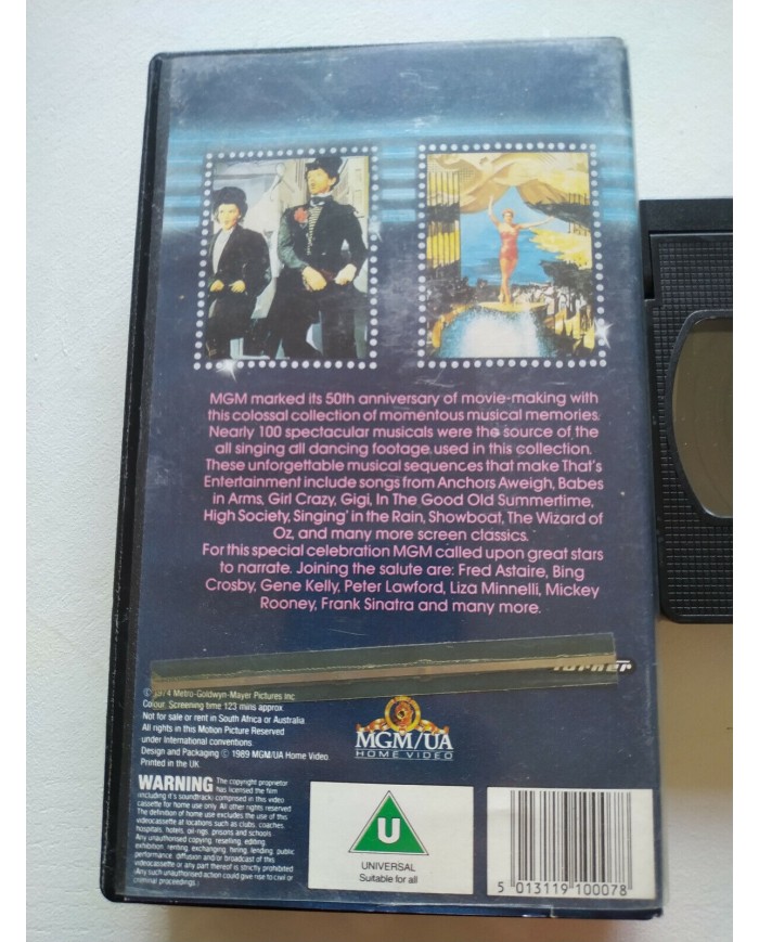 THAT?S ENTERTAINMENT MGM MUSICAL HOLLYWOOD GENE KELLY ASTAIRE VHS V.O. 1974 Am