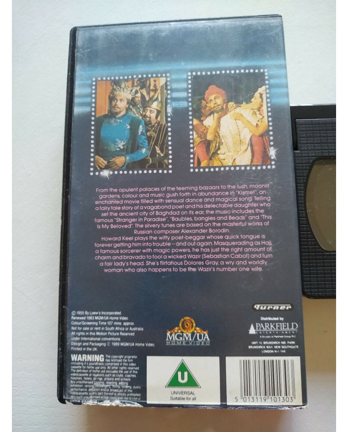 KISMET MGM MUSICAL HOLLYWOOD ANNE BLYTH DOLORES GRAY MINNELLI VHS ENGLISH Am