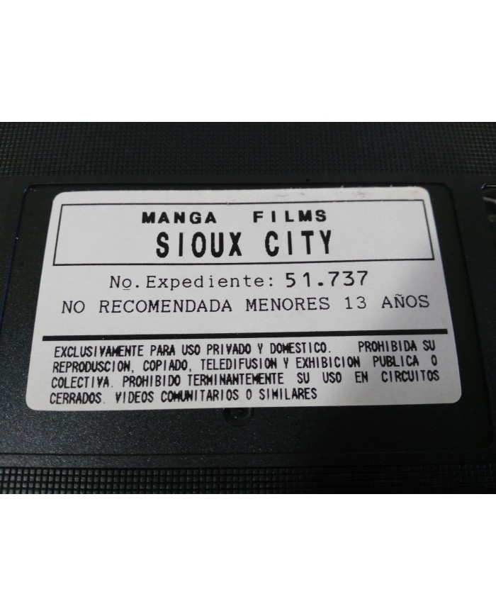 SIOUX CITY Lou Diamond Phillips MANGA FILMS VHS CINTA TAPE White Copy Promo