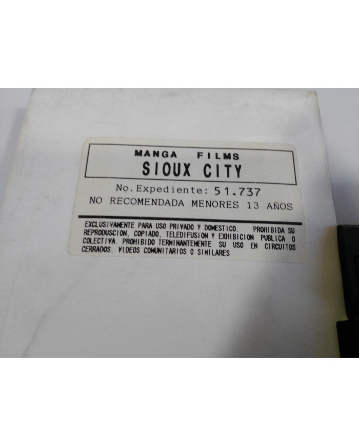 SIOUX CITY Lou Diamond Phillips MANGA FILMS VHS CINTA TAPE White Copy Promo