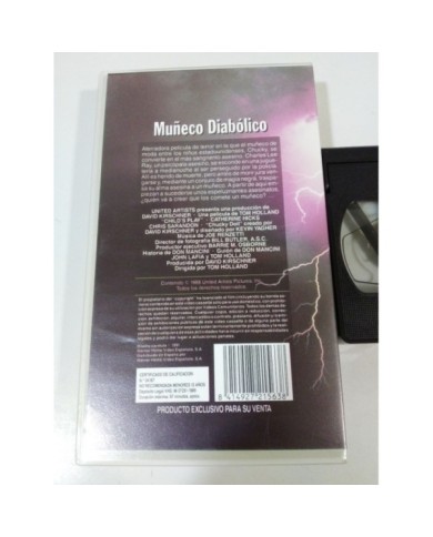 MU?ECO DIABOLICO CHUCKY CHILD?S PLAY TOM HOLLAND VHS HORROR TERROR CASTELLANO &
