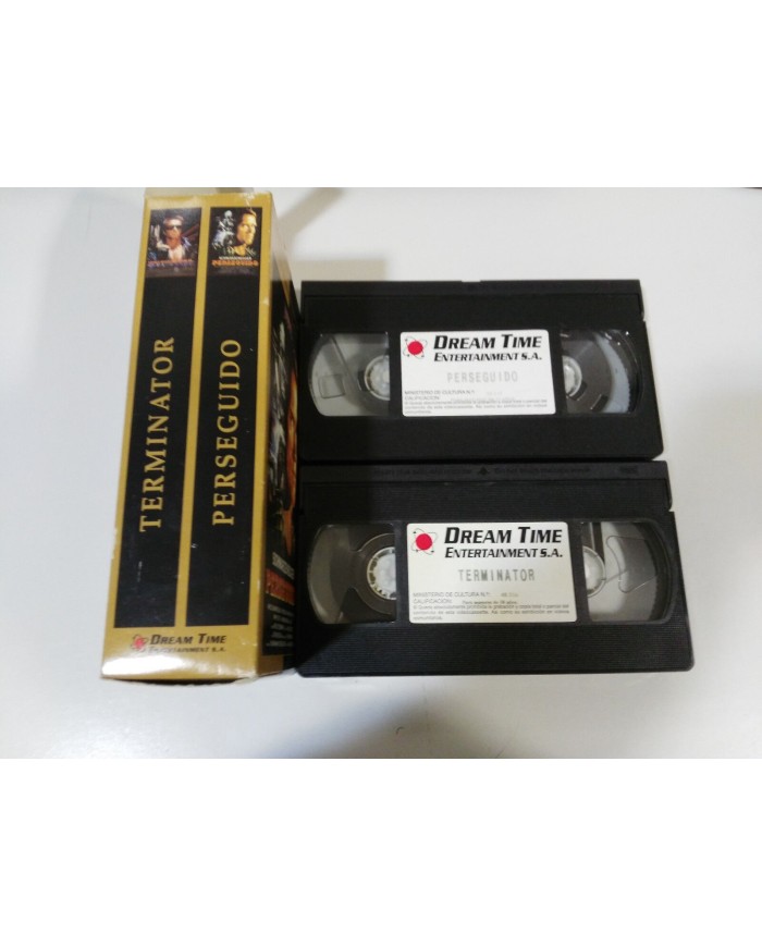 TERMINATOR + PERSEGUIDO ARNOLD SCHWARZENEGGER LOTE 2 X VHS EDICION ESPA?OLA