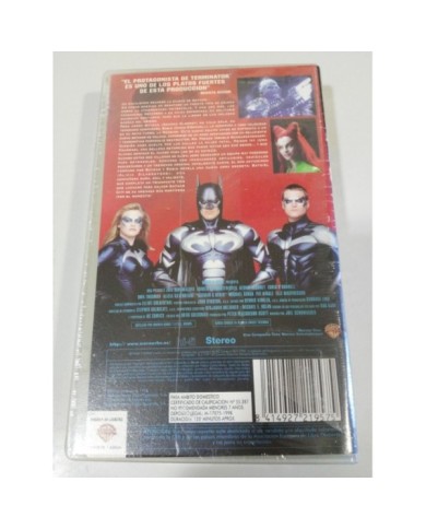 BATMAN Y ROBIN CLOONEY SCHWARZENEGGER UMA THURMAN - VHS Espa?ol Nueva - 2T
