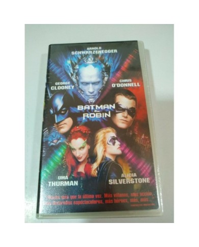 BATMAN Y ROBIN CLOONEY SCHWARZENEGGER UMA THURMAN - VHS Espa?ol Nueva - 2T