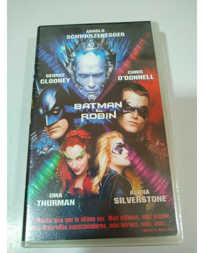 BATMAN Y ROBIN CLOONEY SCHWARZENEGGER UMA THURMAN - VHS Espa?ol Nueva - 2T