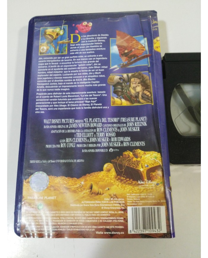 EL PLANETA DEL TESORO LOS CLASICOS WALT DISNEY - VHS CINTA TAPE 2003 Am