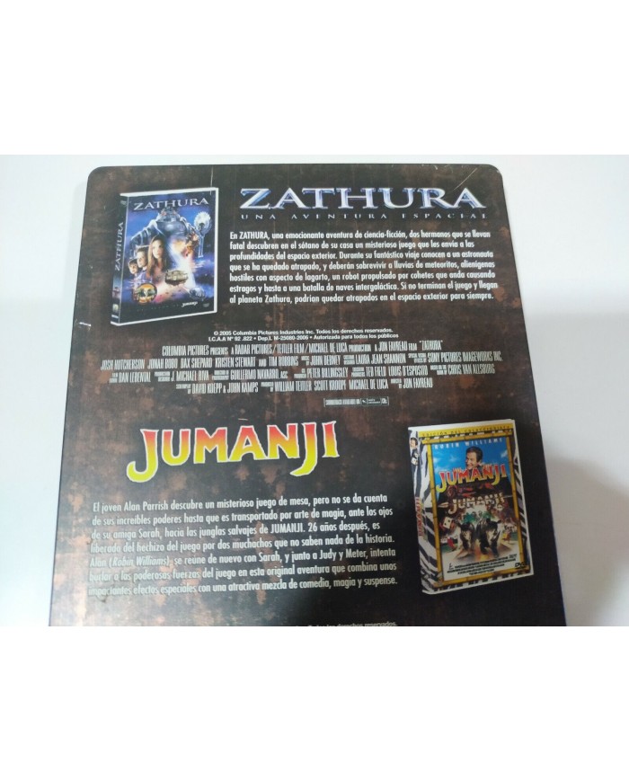 ZATHURA - JUMANJI - STEELBOOK - PACK EXCLUSIVO 2 DVD - DESCATALOGADO - 3T