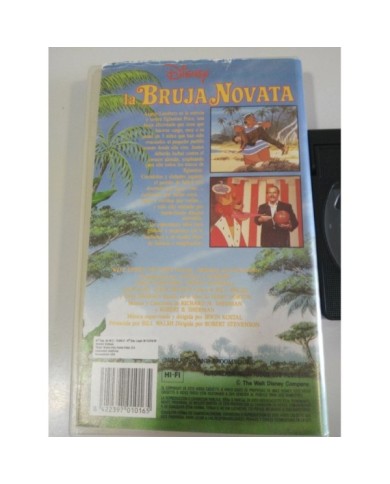 LA BRUJA NOVATA WALT DISNEY  ANGELA LANSBURY - VHS CINTA TAPE CASTELLANO - 3T