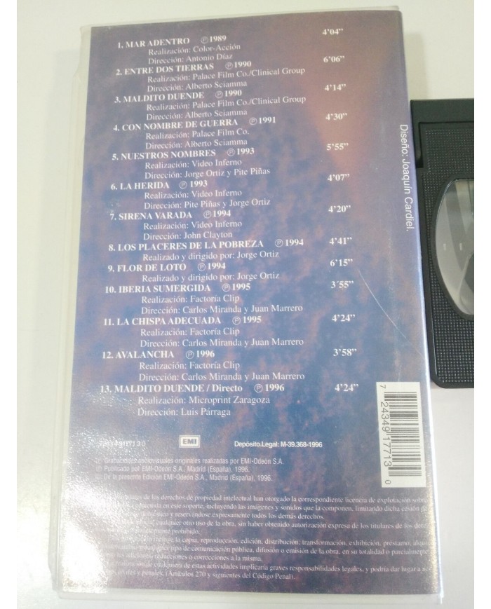 HEROES DEL SILENCIO PARA SIEMPRE LOS VIDEOS 1996 - VHS CINTA TAPE CASTELLANO