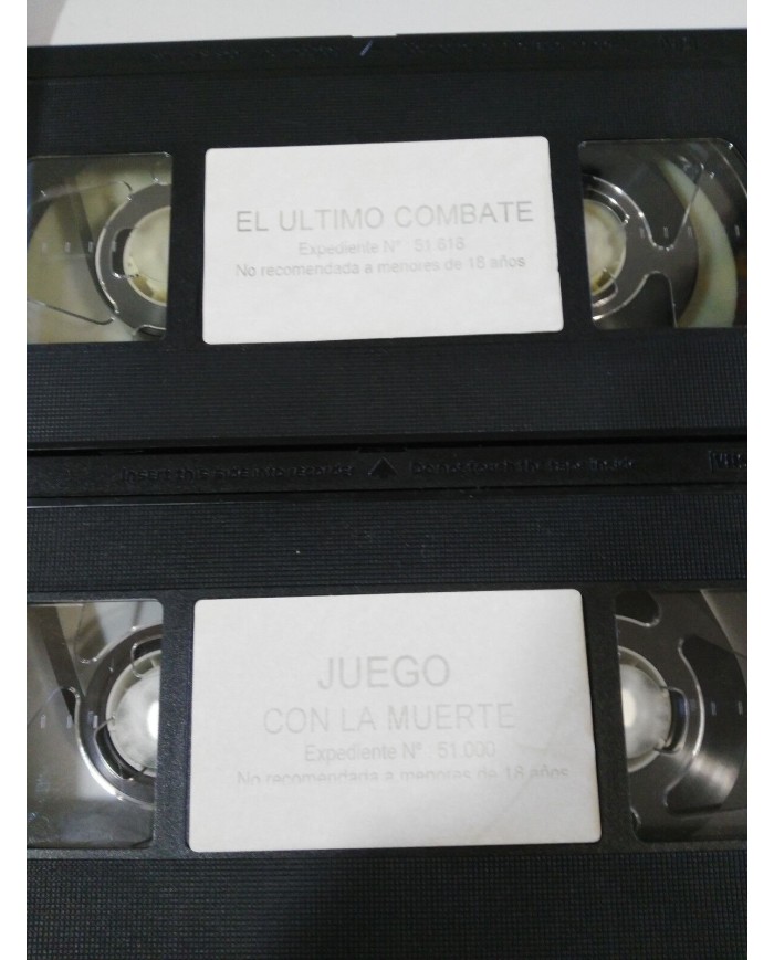 BRUCE LEE JUEGO CON LA MUERTE + EL ULTIMO COMBATE 2 X VHS CINTA TAPE UNICO !!!