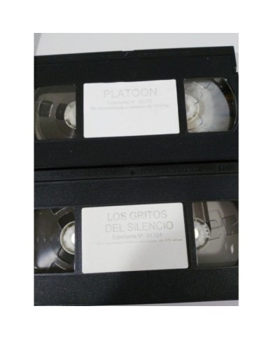 LOS GRITOS DEL SILENCIO + PLATOON OLIVER STONE ROLAND JOFFE 2 X VHS CINTA TAPE LOS GRITOS DEL SILENCIO + PLATOON OLIVER STONE ROLAND JOFFE 2 X VHS CINTA TAPE
