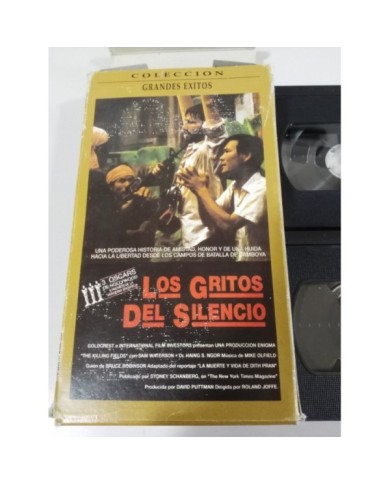 LOS GRITOS DEL SILENCIO + PLATOON OLIVER STONE ROLAND JOFFE 2 X VHS CINTA TAPE