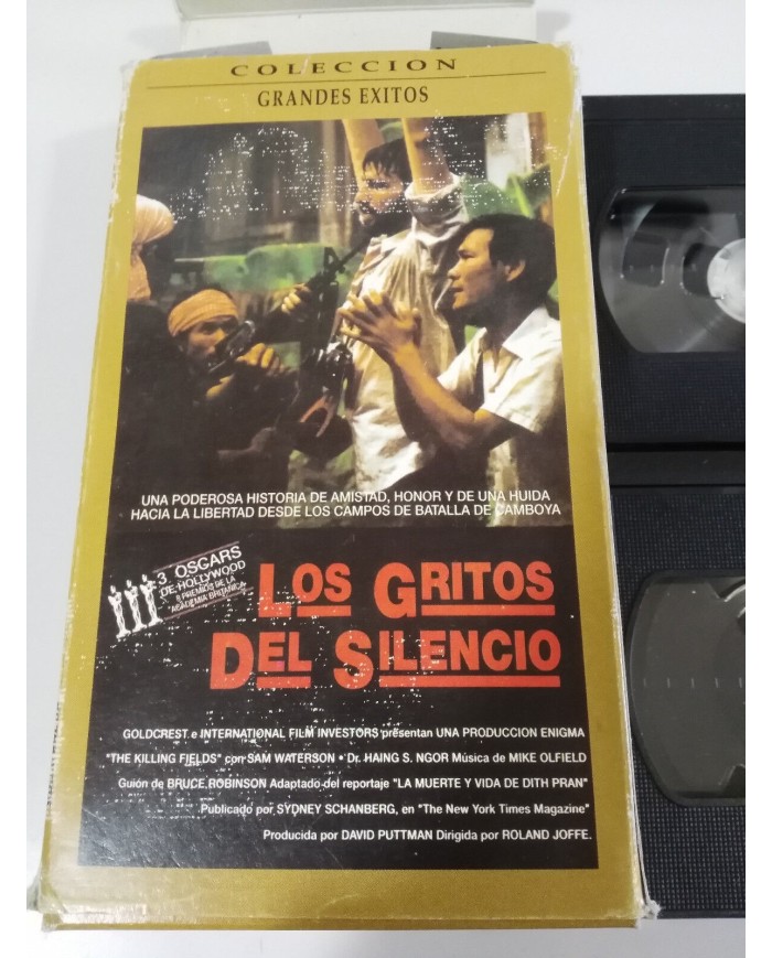 LOS GRITOS DEL SILENCIO + PLATOON OLIVER STONE ROLAND JOFFE 2 X VHS CINTA TAPE