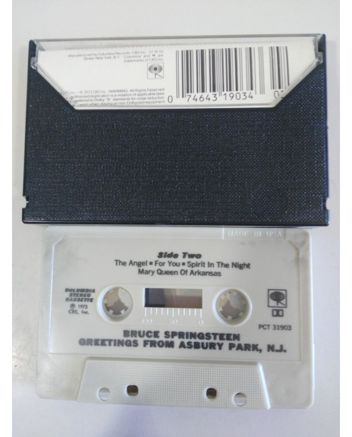 BRUCE SPRINGSTEEN GREETINGS FROM ASBURY PARK NY 1973 CBS CASSETTE TAPE CINTA Am