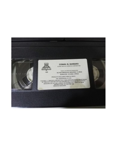 SCHWARZENEGGER CONAN EL BARBARO + DEPREDADOR + COMMANDO - VHS TAPE CASTELLANO