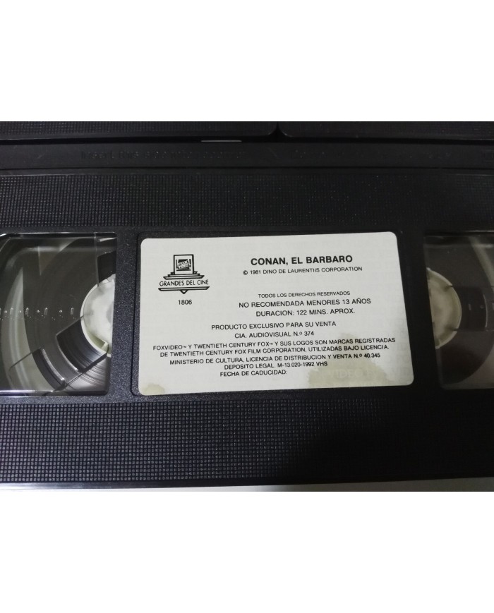 SCHWARZENEGGER CONAN EL BARBARO + DEPREDADOR + COMMANDO - VHS TAPE CASTELLANO