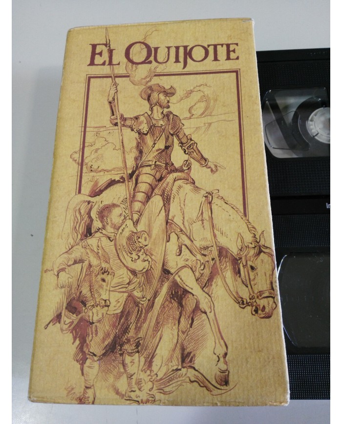 EL QUIJOTE DE LA MANCHA MIGUEL DE CERVANTES - CAJA 2 X VHS CINTA TAPE ESPA?OL 3T