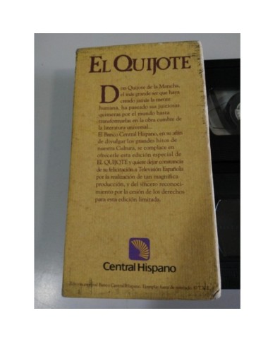 EL QUIJOTE DE LA MANCHA MIGUEL DE CERVANTES - CAJA 2 X VHS CINTA TAPE ESPA?OL 3T