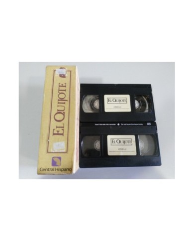 EL QUIJOTE DE LA MANCHA MIGUEL DE CERVANTES - CAJA 2 X VHS CINTA TAPE ESPA?OL 3T