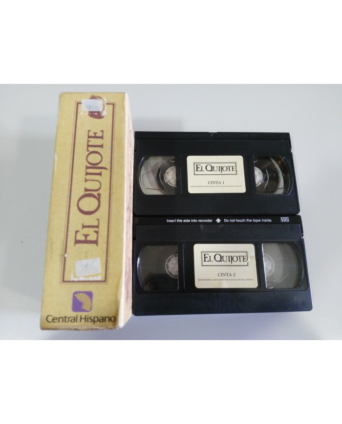 EL QUIJOTE DE LA MANCHA MIGUEL DE CERVANTES - CAJA 2 X VHS CINTA TAPE ESPA?OL 3T