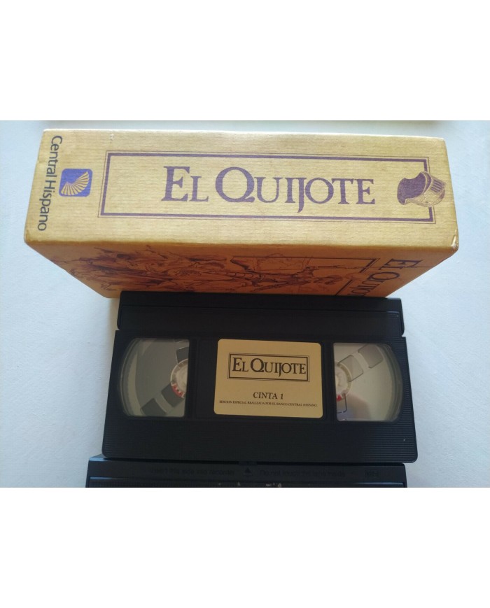 EL QUIJOTE DE LA MANCHA MIGUEL DE CERVANTES - CAJA 2 X VHS CINTA TAPE ESPA?OL 3T