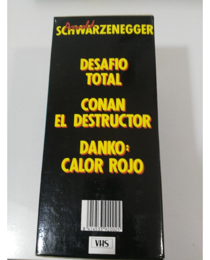DESAFIO TOTAL + CONAN EL DESTRUCTOR + DANKO SCHWARZENEGGER CAJA 3 VHS CASTELLANO