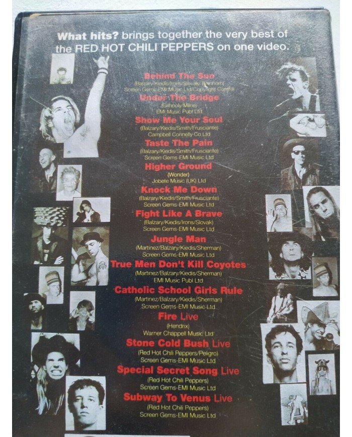 RED HOT CHILI PEPPERS WHAT HITS ! ? 60 MIN 1992 - CINTA TAPE VHS Am