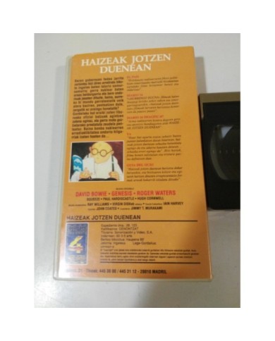 HAIZEAK JOTZEN DUENEAN WHEN THE WIND BLOWS VHS DAVID BOWIE ROGER WATERS GENESIS