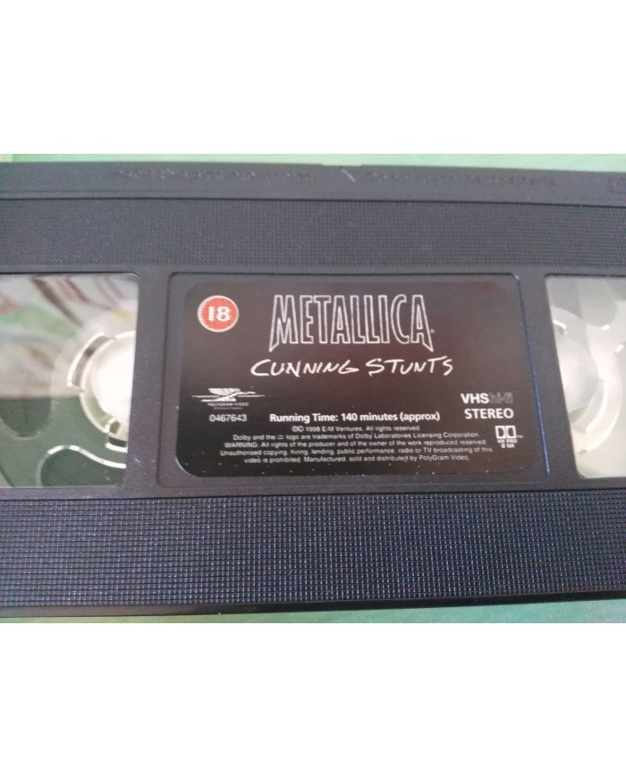 METALLICA CUNNING STUNTS 1998 Vertigo - VHS CINTA TAPE 140 MIN Am
