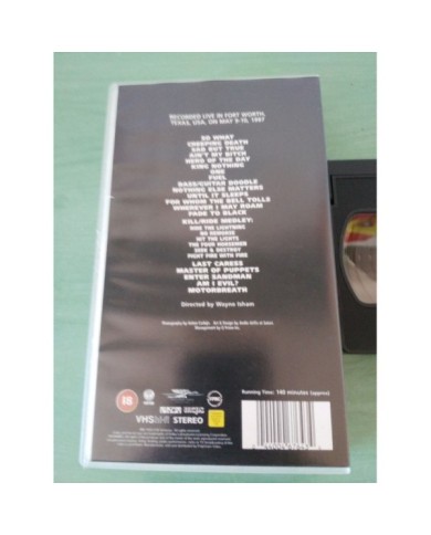 METALLICA CUNNING STUNTS 1998 Vertigo - VHS CINTA TAPE 140 MIN Am