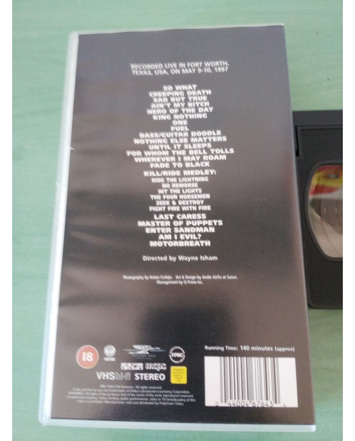 METALLICA CUNNING STUNTS 1998 Vertigo - VHS CINTA TAPE 140 MIN Am