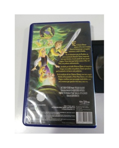 TARON Y EL CALDERO MAGICO LOS CLASICOS - VHS CINTA WALT DISNEY ESPA?OL 1997 Am