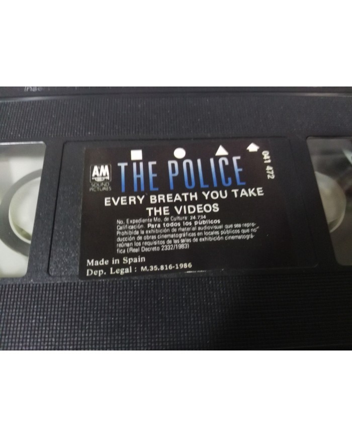 THE POLICE EVERY BREATH YOU TAKE THE VIDEOS VHS TAPE CINTA 59 MIN