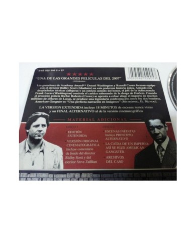 AMERICAN GANGSTER 2 X DVD STEELBOOK ESPA?OL ENGLISH RUSSELL CROWE DENZEL WASHING