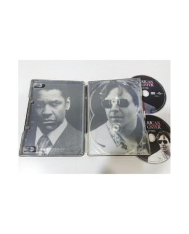 AMERICAN GANGSTER 2 X DVD STEELBOOK ESPA?OL ENGLISH RUSSELL CROWE DENZEL WASHING