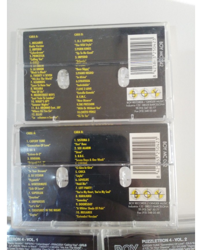 PUZZLETRON 4 - BOY RECORDS 1996 MAX MIX DOBLE 2 X CINTA TAPE CASSETTE