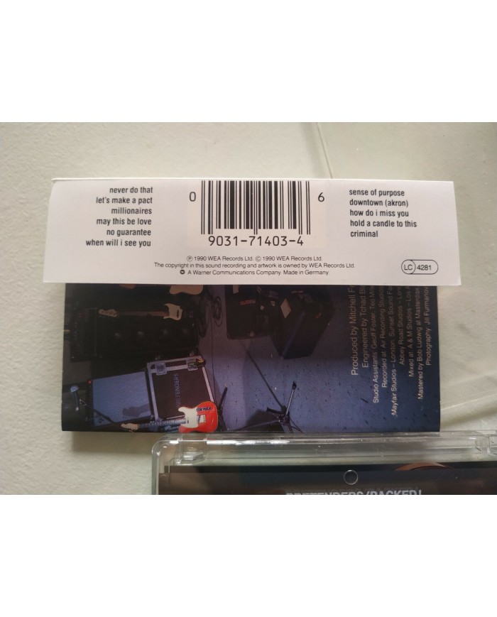 PRETENDERS PACKED ! 1990 WEA GERMAN EDITION - CASSETTE CINTA TAPE Am