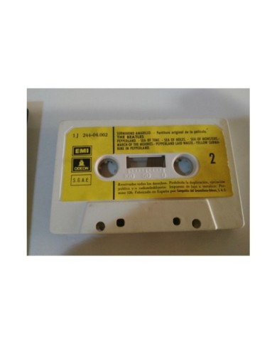 THE BEATLES YELLOW SUBMARINE EMI ODEON 1972 SPAIN EDITION - CINTA TAPE CASSETTE