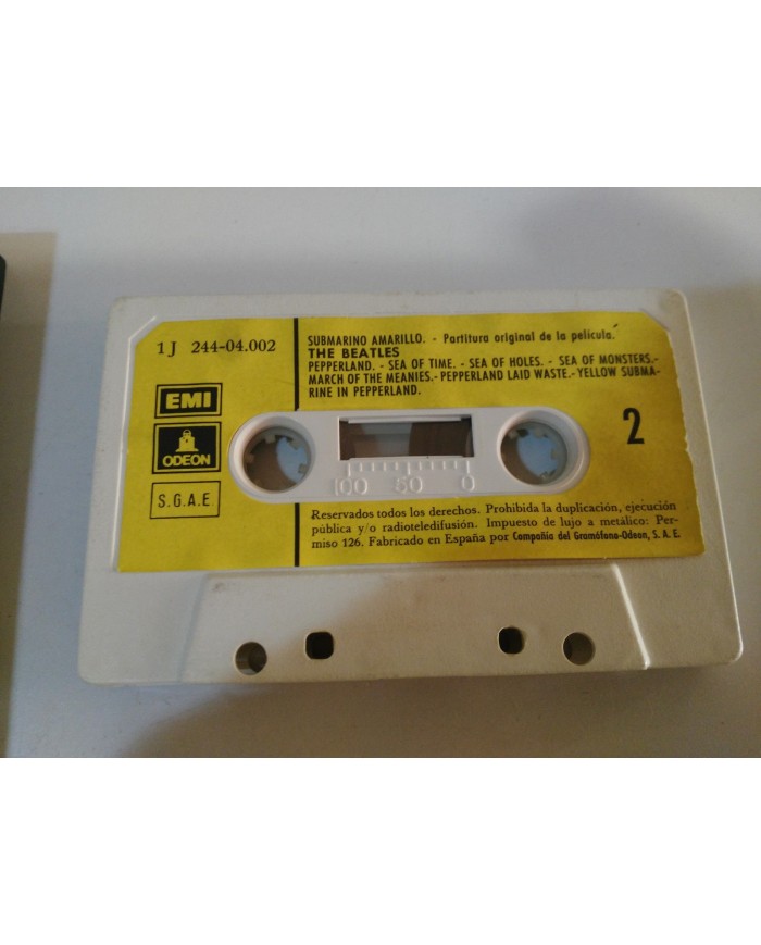 THE BEATLES YELLOW SUBMARINE EMI ODEON 1972 SPAIN EDITION - CINTA TAPE CASSETTE