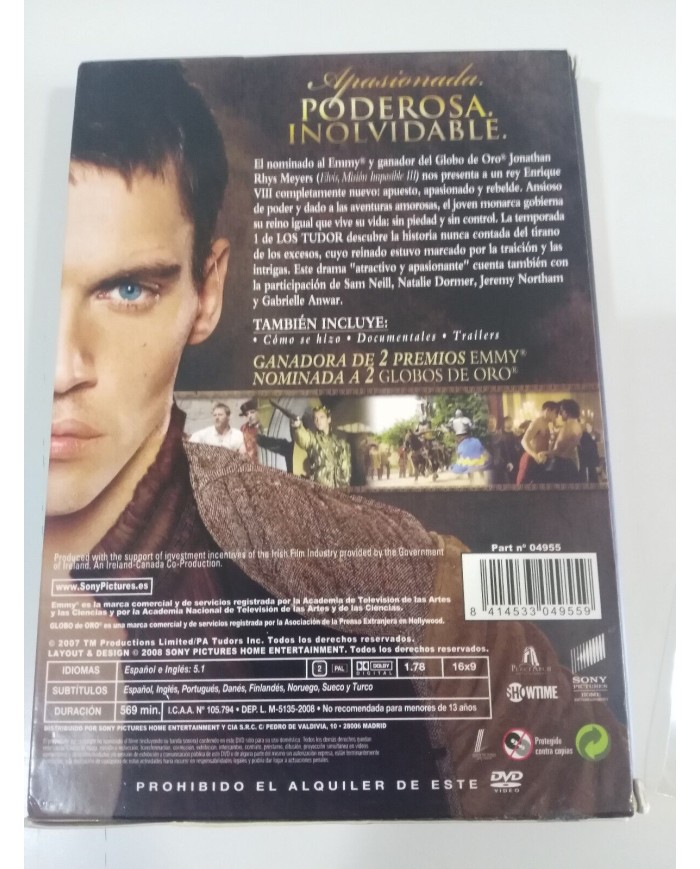 LOS TUDOR PRIMERA TEMPORADA 1 COMPLETA + 5 POSTALES - DVD CASTELLANO ENGLISH