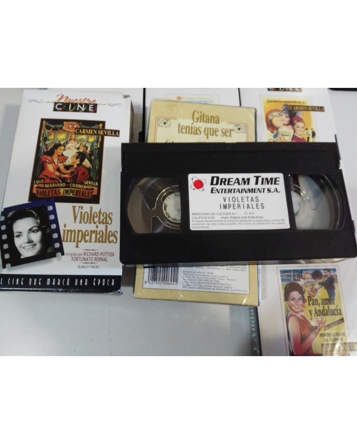 CARMEN SEVILLA COLECCION 6 PEL?CULAS EN VHS CINTA TAPE EL RELICARIO LA VENGANZA