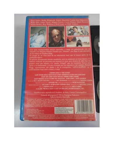 STEPHEN KING APOCALIPSIS GARY SINISE TERROR CAJA DOBLE 2 X VHS TAPE CASTELLANO
