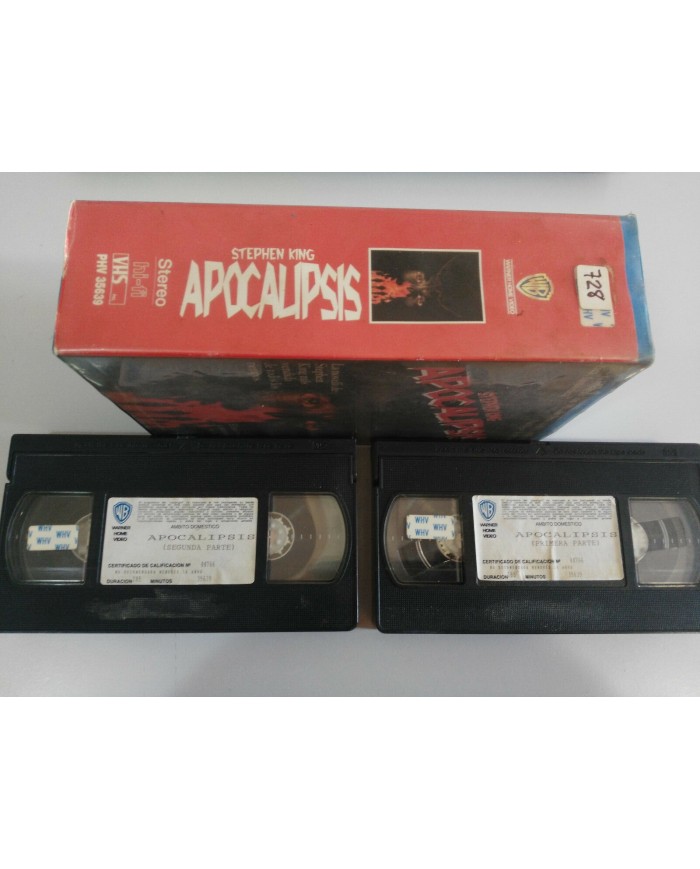 STEPHEN KING APOCALIPSIS GARY SINISE TERROR CAJA DOBLE 2 X VHS TAPE CASTELLANO