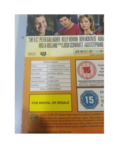 THE OC THE COMPLETE FOURTH 4 SEASON - 5 X DVD ENGLISH region 2 - AM THE OC THE COMPLETE FOURTH 4 SEASON - 5 X DVD ENGLISH region 2 - AM