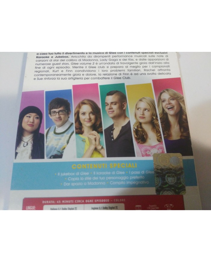 GLEE STAGIONE 1 VOLUME 2 SEASON 1 - 3 X DVD ENGLISH ITALIANO REGION 2 - 3T