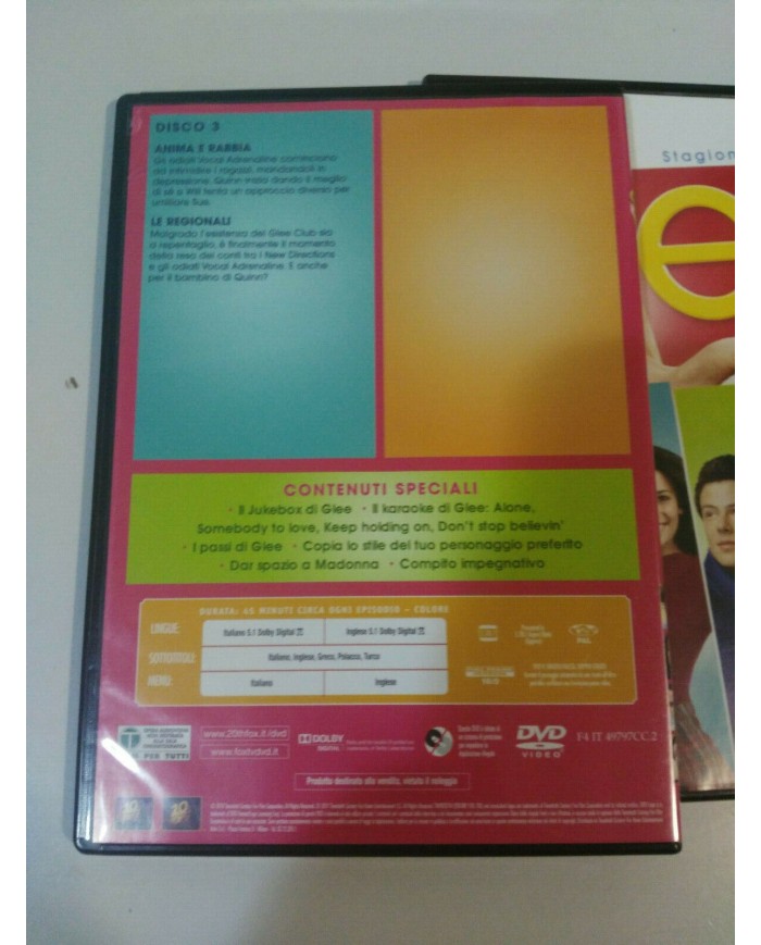 GLEE STAGIONE 1 VOLUME 2 SEASON 1 - 3 X DVD ENGLISH ITALIANO REGION 2 - 3T