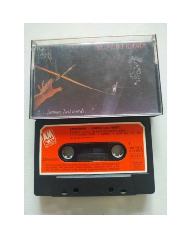 SUPERTRAMP FAMOUS LAST WORDS AM RECORDS 1982 SPAIN EDITION - CASSETTE TAPE Am SUPERTRAMP FAMOUS LAST WORDS AM RECORDS 1982 SPAIN EDITION - CASSETTE TAPE Am