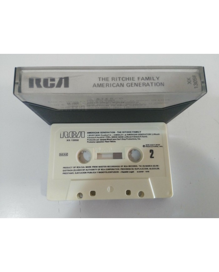 THE RITCHIE FAMILY AMERICAN GENERATION RCA 1978 - CASSETTE TAPE SPANISH EDITION