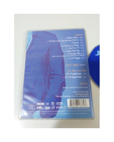 JUANES EL DIARIO DE JUANES DVD + EXTRAS REGION 0 MULTIZONA Am JUANES EL DIARIO DE JUANES DVD + EXTRAS REGION 0 MULTIZONA Am